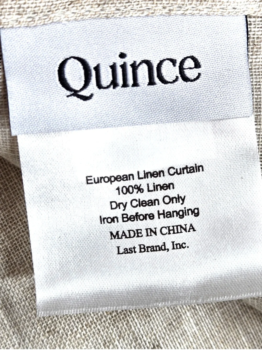 NWT QUINCE Set Of 4 48x96 European Linen Sheer Curtains 9812